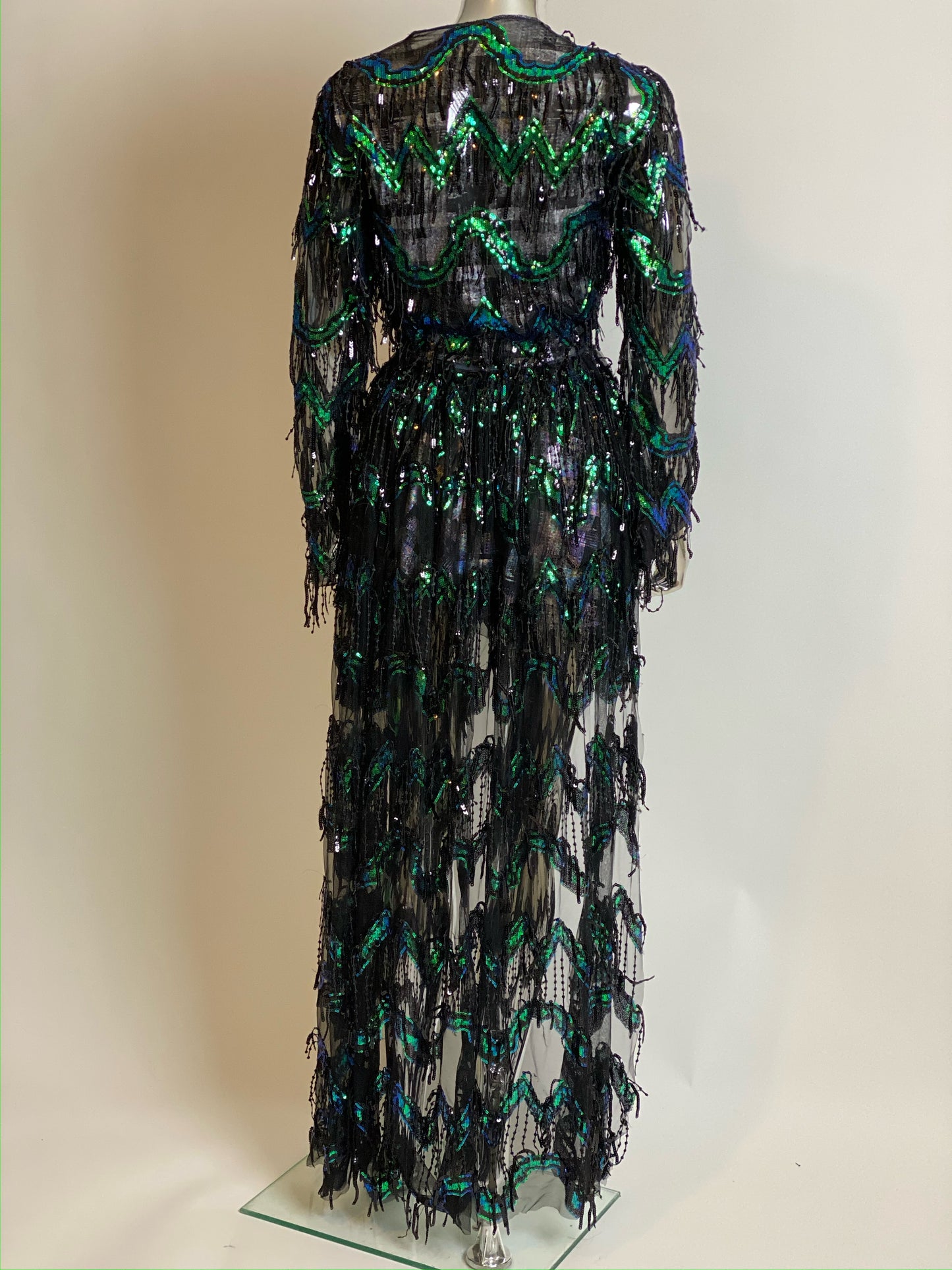 Sequin Hi/Lo Wrap Dress